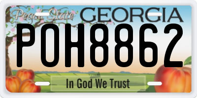 GA license plate POH8862