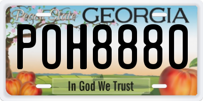 GA license plate POH8880
