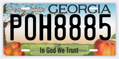 GA license plate POH8885