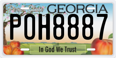 GA license plate POH8887