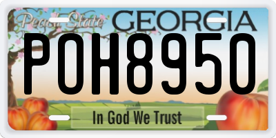 GA license plate POH8950