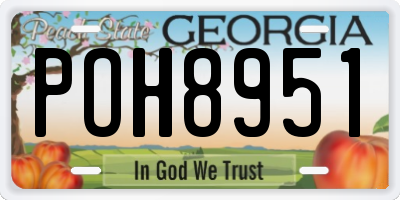 GA license plate POH8951