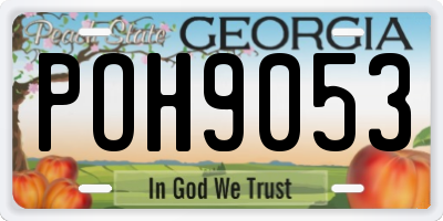 GA license plate POH9053