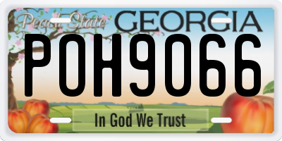 GA license plate POH9066