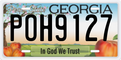 GA license plate POH9127