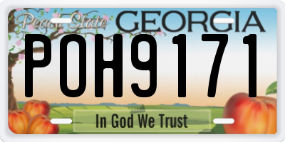 GA license plate POH9171