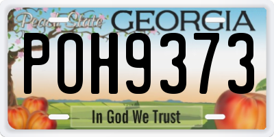 GA license plate POH9373