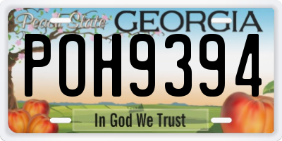 GA license plate POH9394