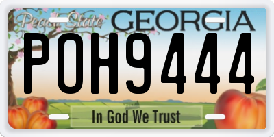 GA license plate POH9444