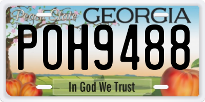 GA license plate POH9488
