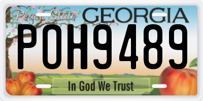 GA license plate POH9489
