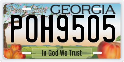 GA license plate POH9505