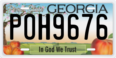 GA license plate POH9676