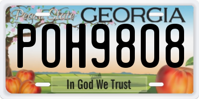 GA license plate POH9808