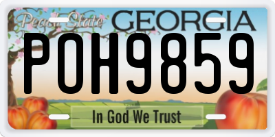 GA license plate POH9859