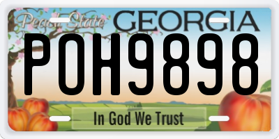 GA license plate POH9898