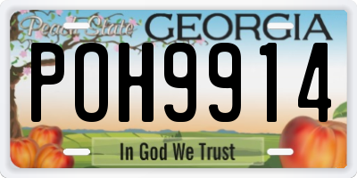 GA license plate POH9914