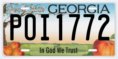 GA license plate POI1772