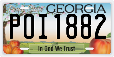 GA license plate POI1882