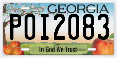 GA license plate POI2083