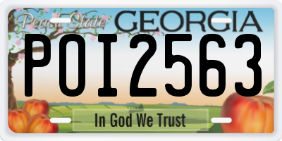 GA license plate POI2563