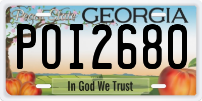 GA license plate POI2680