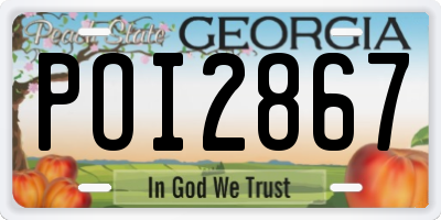 GA license plate POI2867