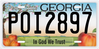 GA license plate POI2897