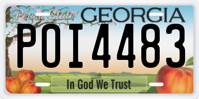 GA license plate POI4483
