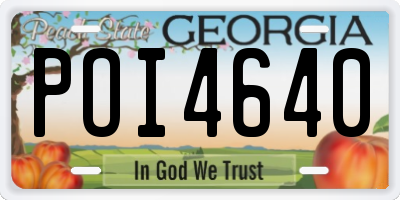 GA license plate POI4640
