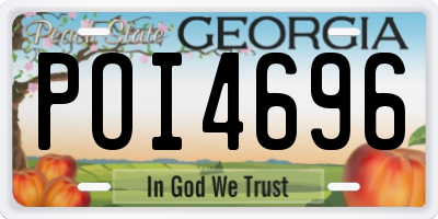 GA license plate POI4696