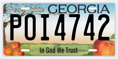 GA license plate POI4742