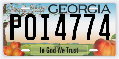 GA license plate POI4774