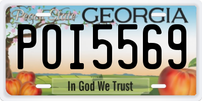 GA license plate POI5569