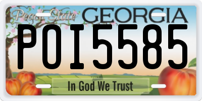 GA license plate POI5585
