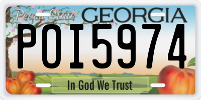 GA license plate POI5974