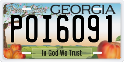 GA license plate POI6091