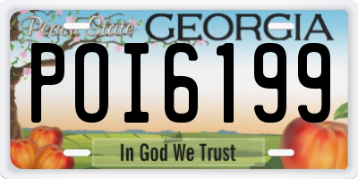 GA license plate POI6199