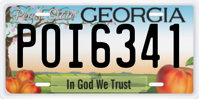 GA license plate POI6341