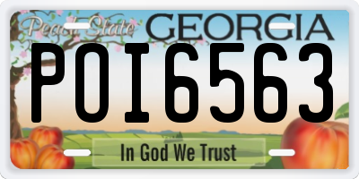 GA license plate POI6563