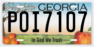 GA license plate POI7107