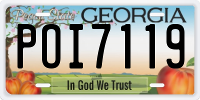 GA license plate POI7119