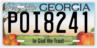 GA license plate POI8241
