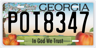 GA license plate POI8347