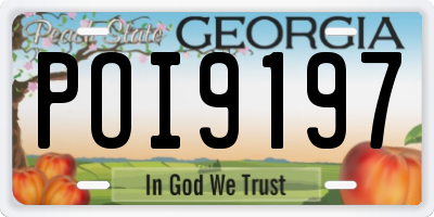 GA license plate POI9197