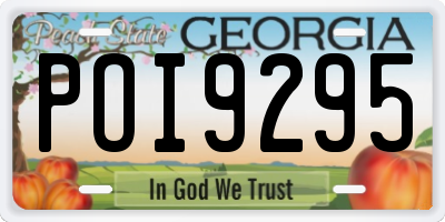 GA license plate POI9295