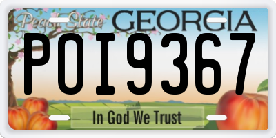 GA license plate POI9367