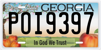 GA license plate POI9397