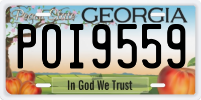 GA license plate POI9559
