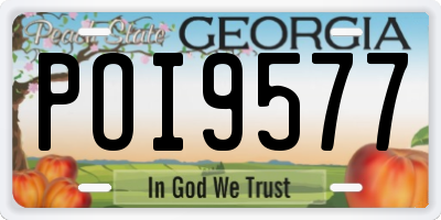 GA license plate POI9577